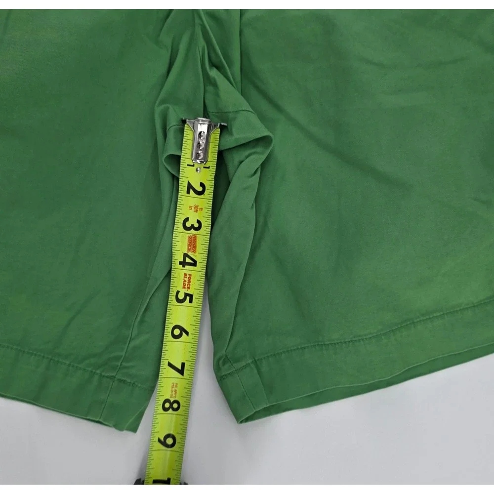 Banana Republic Mens Green Gavin Chino Shorts Size 38 Cotton Casual Summer Golf